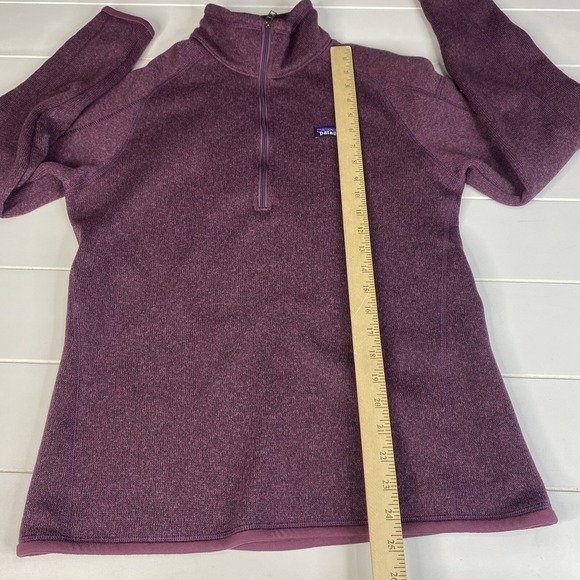 Patagonia Women's Better Sweater 1/4 Zip Fleece Pullover Burgundy Purple Size S - Picture 9 of 16